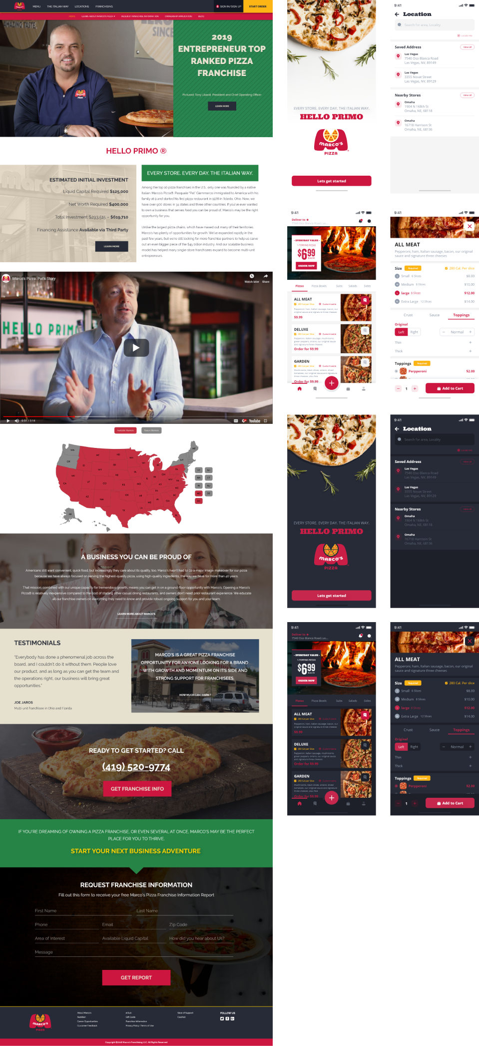 Marcos Pizza Redesign